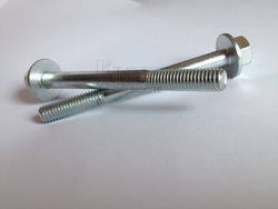 供应定制外六角法兰半牙螺栓8.8级镀锌表面处理非标螺栓